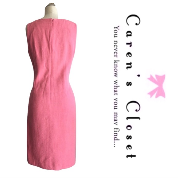 NWOT Talbots Pink Salmon Linen Shift Dress - Picture 5 of 7